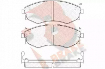R BRAKE rb0877 -  Комплект тормозных колодок, дисковый тормоз